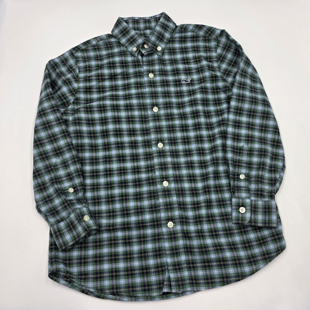 Vineyard Vines boys' winter plaid button down shirt size 5